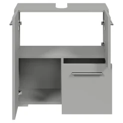 Badplaats Wastafel Onderkast Mars 60 x 30 x 60 cm - Mat Grijs - Badkamerkast –