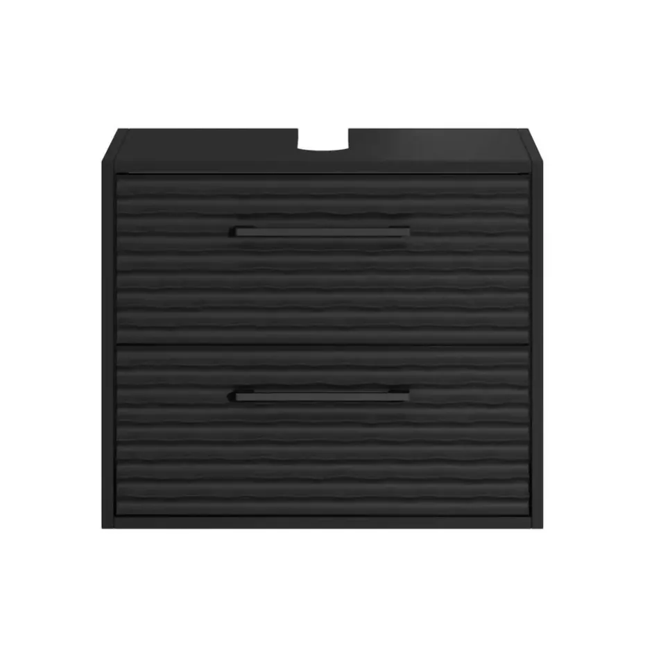 Badplaats Wastafel Onderkast Etna 60 x cm 35 cm x 50 cm - Mat Zwart -