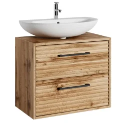 Badplaats Wastafel Onderkast Etna 60 x cm 35 cm x 50 cm - Eiken - Badkamerkast –