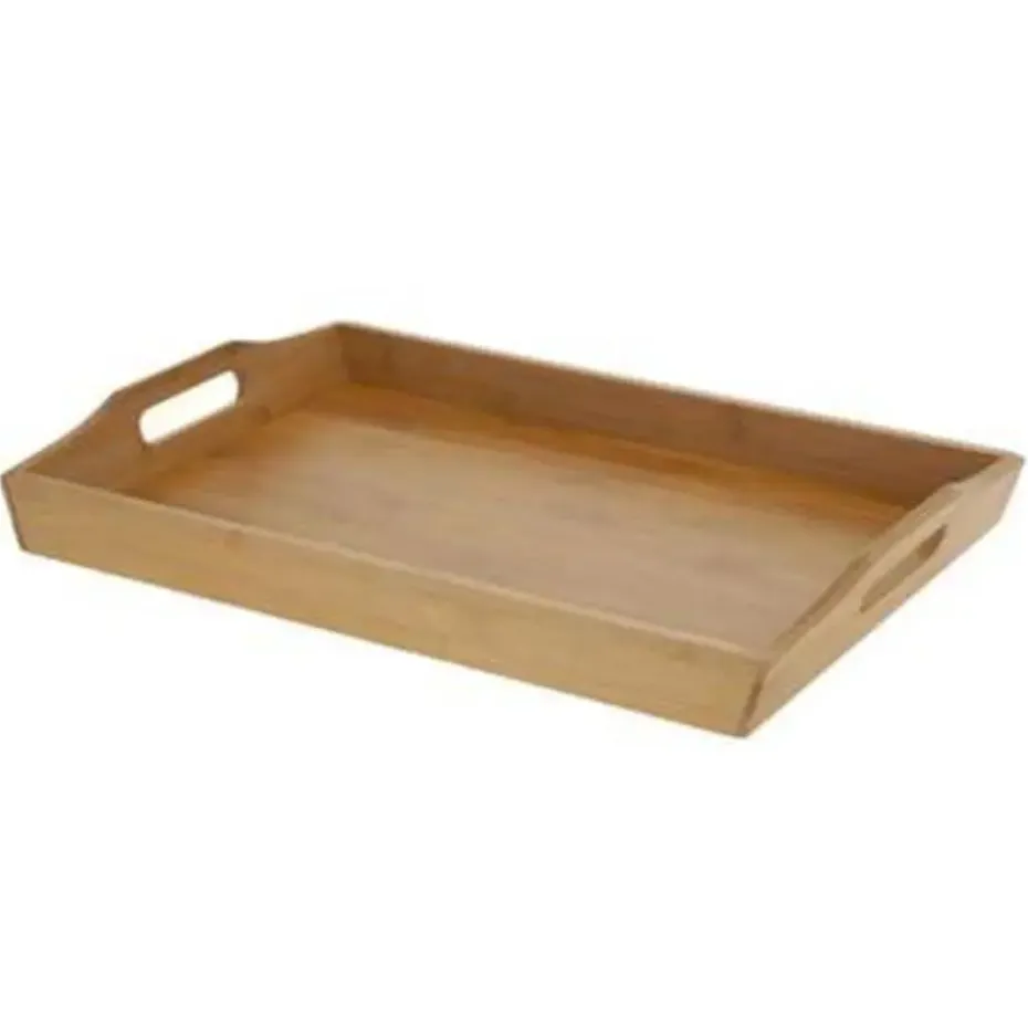 Bamboehouten dienblad/serveerblad 43 cm