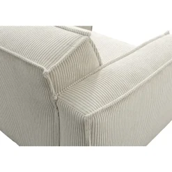 Bank Brooklyn met chaise longue rechts - Soop - crème
