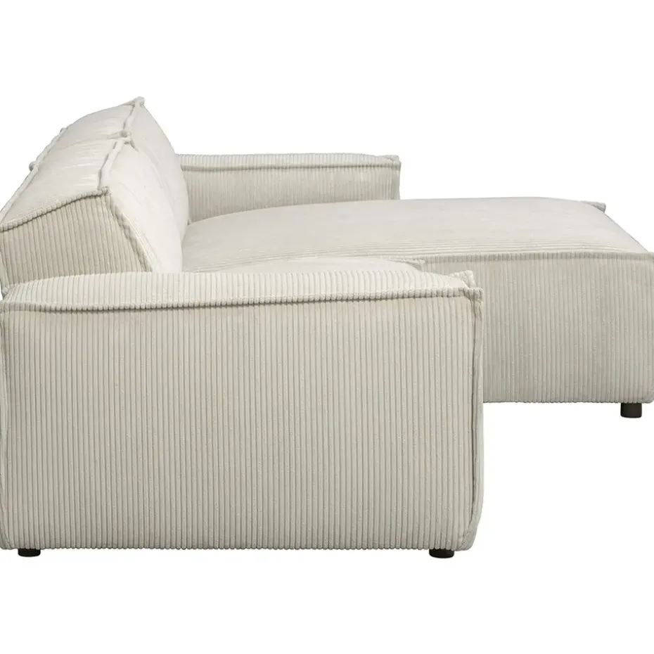 Bank Brooklyn met chaise longue rechts - Soop - crème