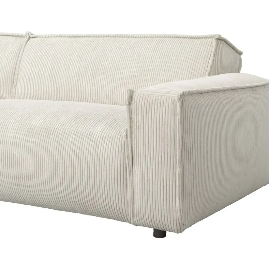 Bank Brooklyn met chaise longue links - Soop - crème