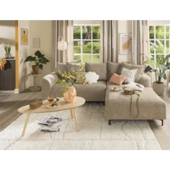 Bank Elsa met chaise longue links - stof Anthology - taupe