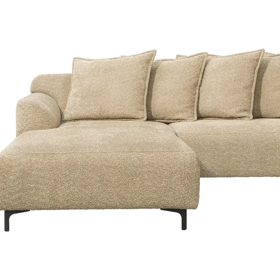 Bank Elsa met chaise longue links - stof Anthology - taupe