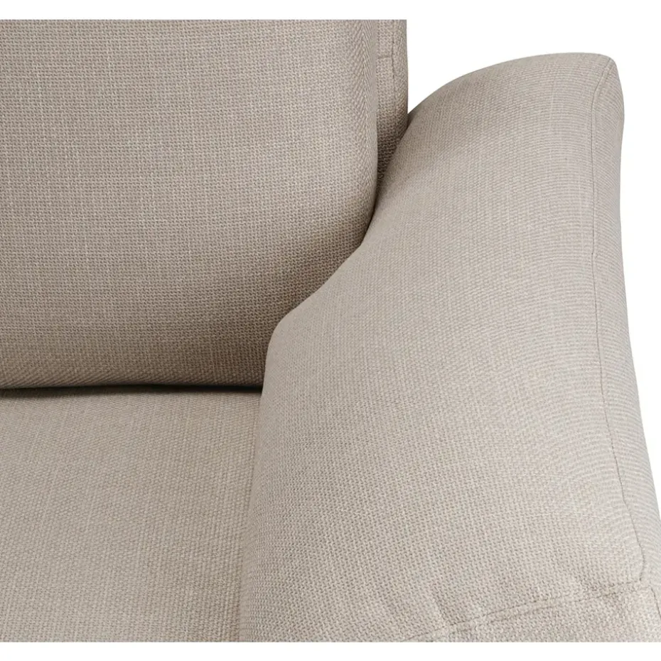 Bank Tom met chaise longue rechts - Basel - beige