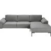 Bank Tom met chaise longue rechts - Monza - grijs