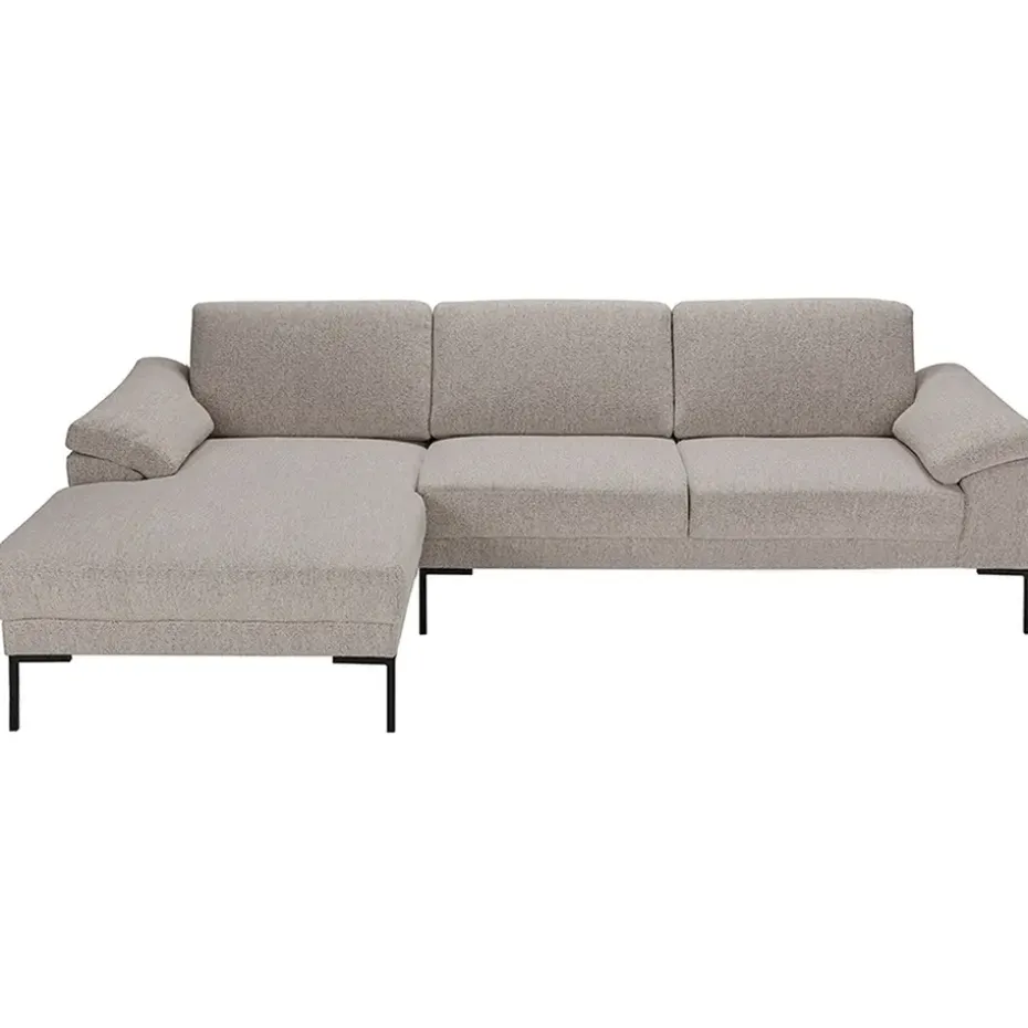 Bank Tom met chaise longue links - Java - beige