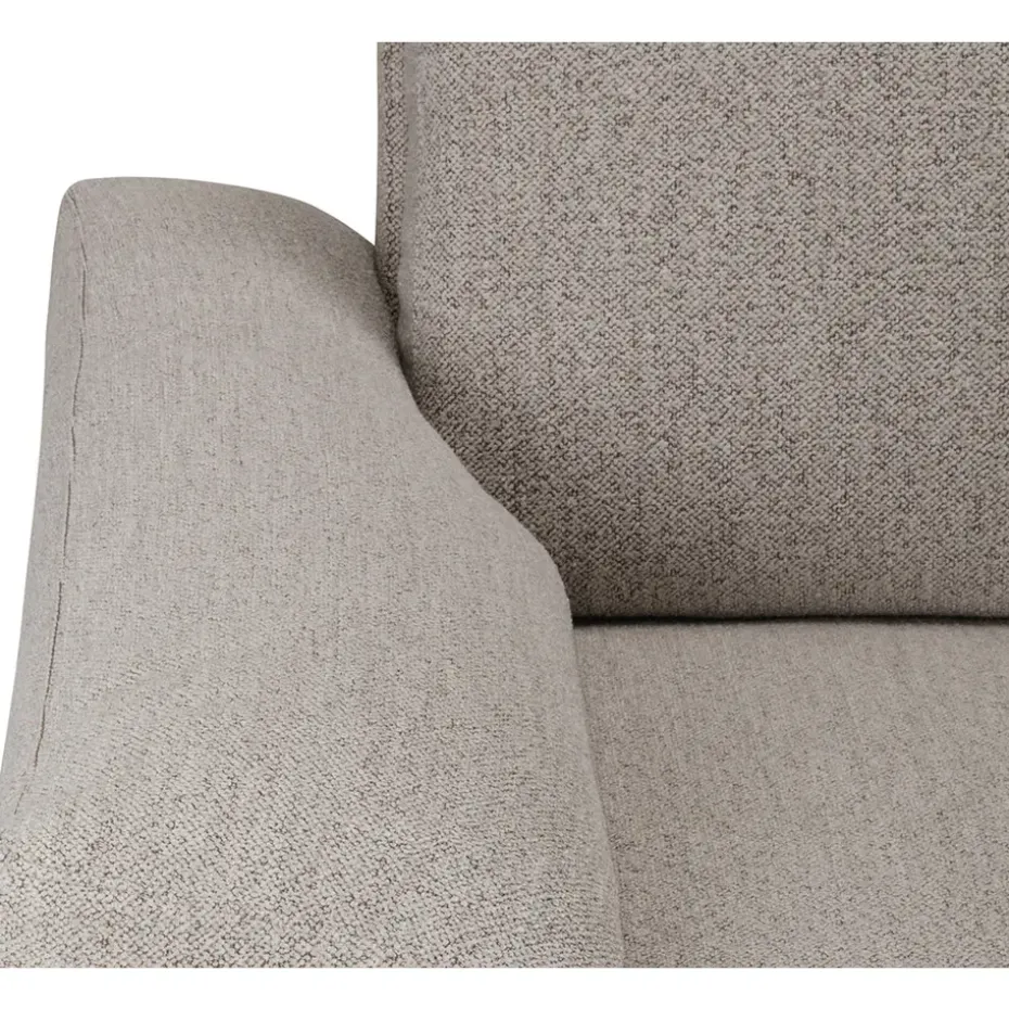 Bank Tom met chaise longue links - Java - beige