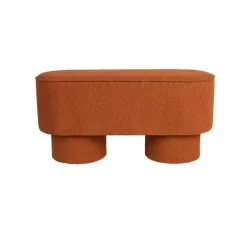 Bankje Rood Bouclé - 93x35x45cm - Halbankje - Marcos