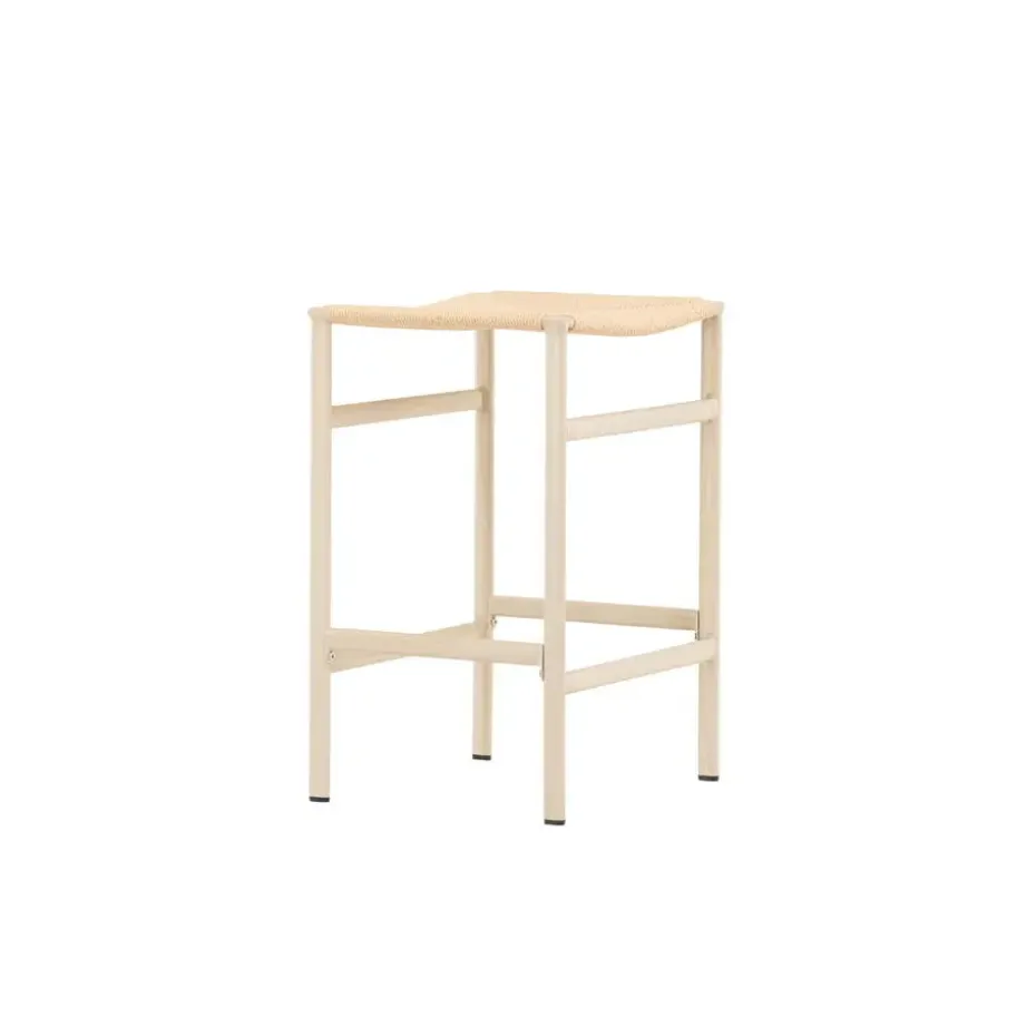 Barstoel Beige Touw - Polly - Set van 2