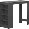 Bartafel Aravis 115x50 met opbergruimte - zwart/beton