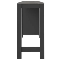 Bartafel Aravis 115x50 met opbergruimte - zwart/beton