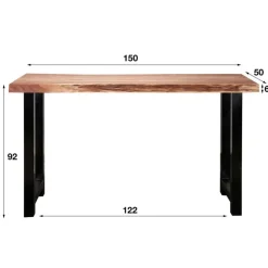 Bartafel Boomstam Acaciahout - Naturel - Rechthoek - 150cm