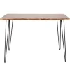 Bartafel Hout 130cm - Boomstamtafel - Metalen Frame