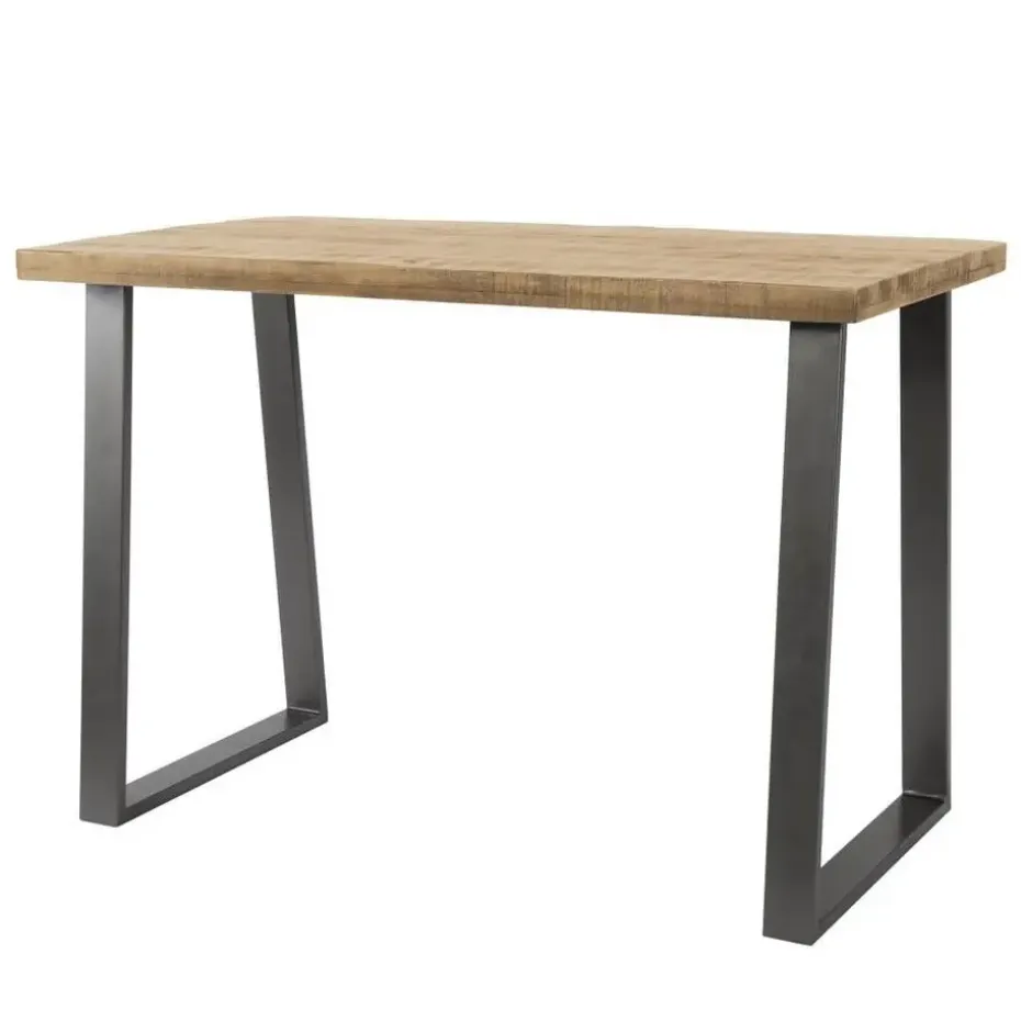 Bartafel Mangohout Licht - 135x70x92cm - Trapeziumpoten