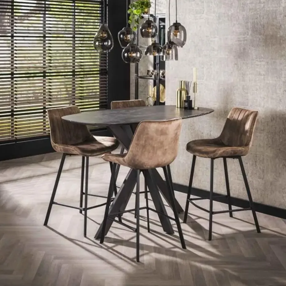 Bartafel Mariola 140x80 cm-zwartbruin