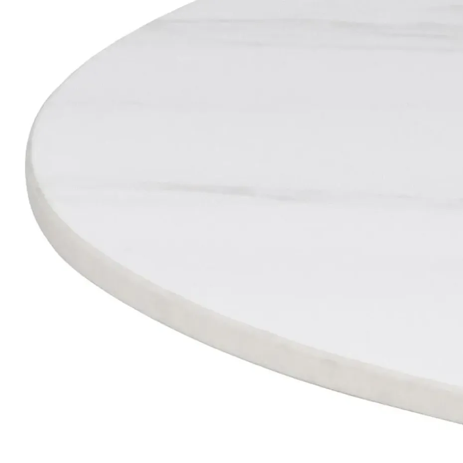 Bartafel Wit Keramiek - Metaal - 80x80x105cm - Laurens
