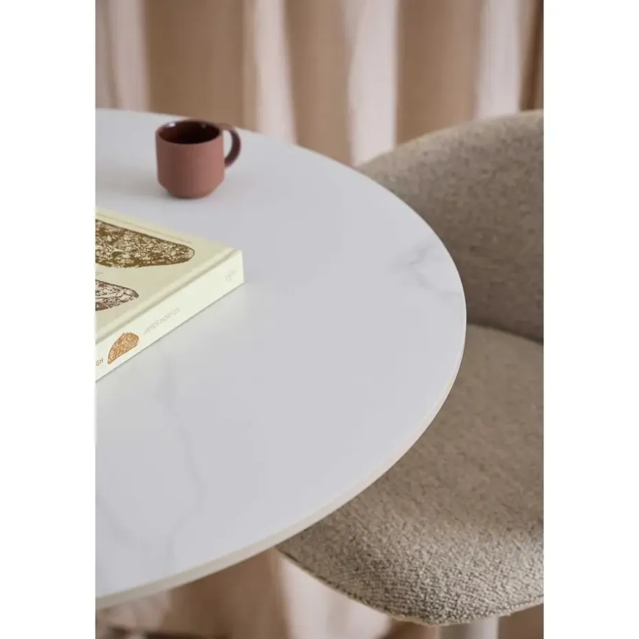 Bartafel Wit Keramiek - Metaal - 80x80x105cm - Laurens