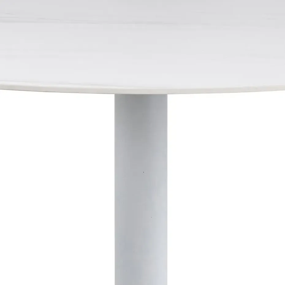 Bartafel Wit Keramiek - Metaal - 80x80x105cm - Laurens