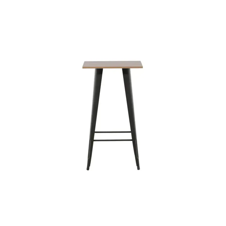 Bartafel Zwart Hout - 60x60x105cm - Tempe