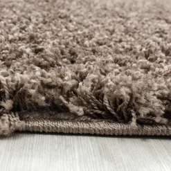 Basic Rond Shaggy vloerkleed Caramel Hoogpolig - 160 CM ROND