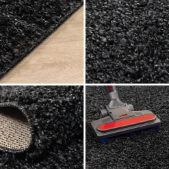 Basic Shaggy vloerkleed Antraciet Hoogpolig - 200x290 CM
