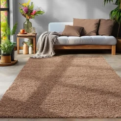 Basic Shaggy vloerkleed Caramel Hoogpolig - 160x230 CM