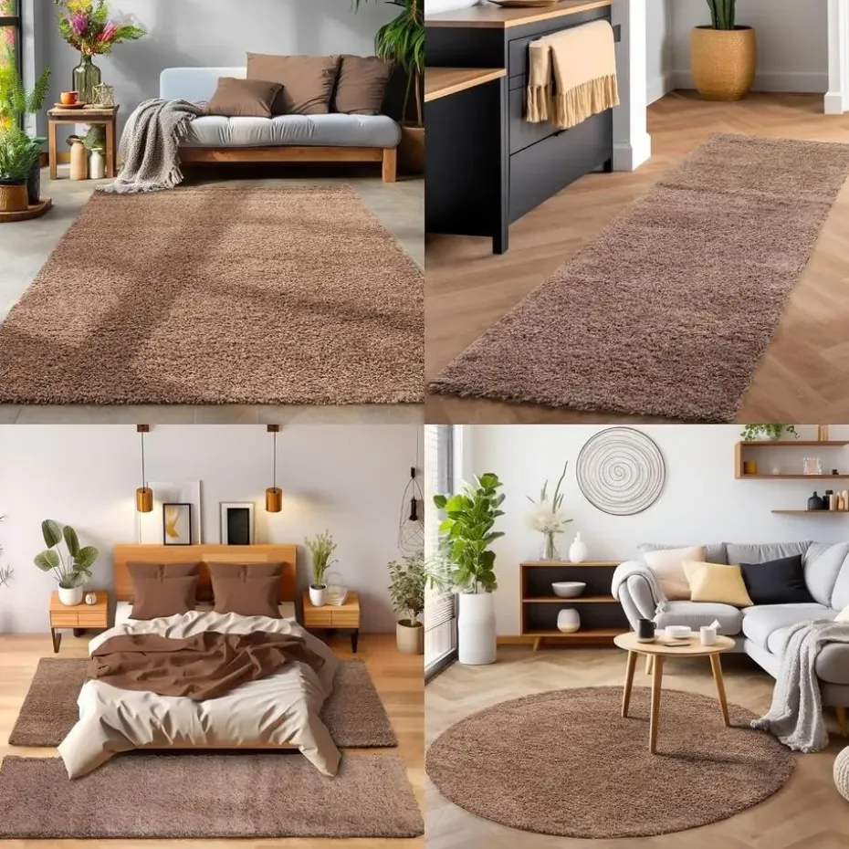 Basic Shaggy vloerkleed Caramel Hoogpolig - 200x290 CM