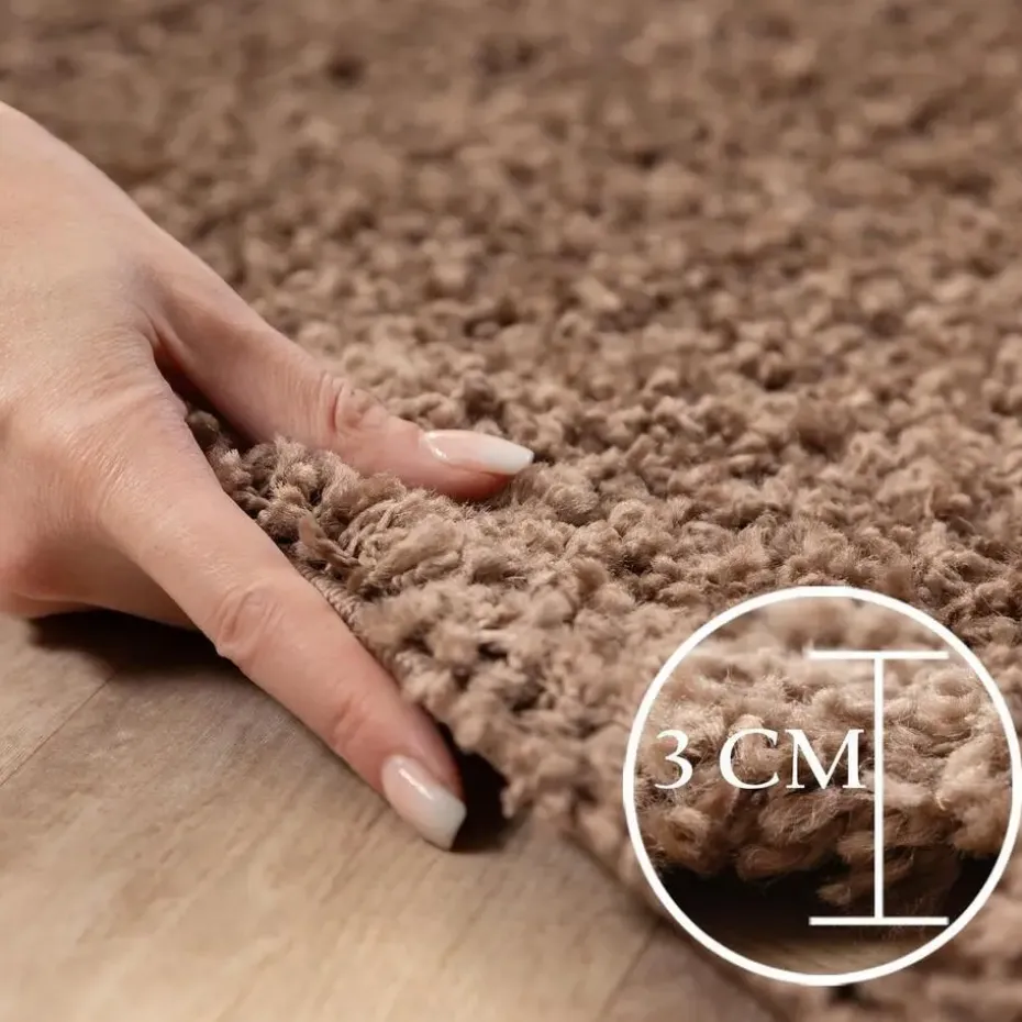 Basic Shaggy vloerkleed Caramel Hoogpolig - 200x290 CM