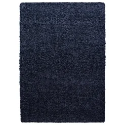 Basic Shaggy vloerkleed Donker Blauw Hoogpolig - 140x200 CM