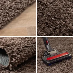Basic Shaggy vloerkleed Taupe Hoogpolig - 160x230 CM