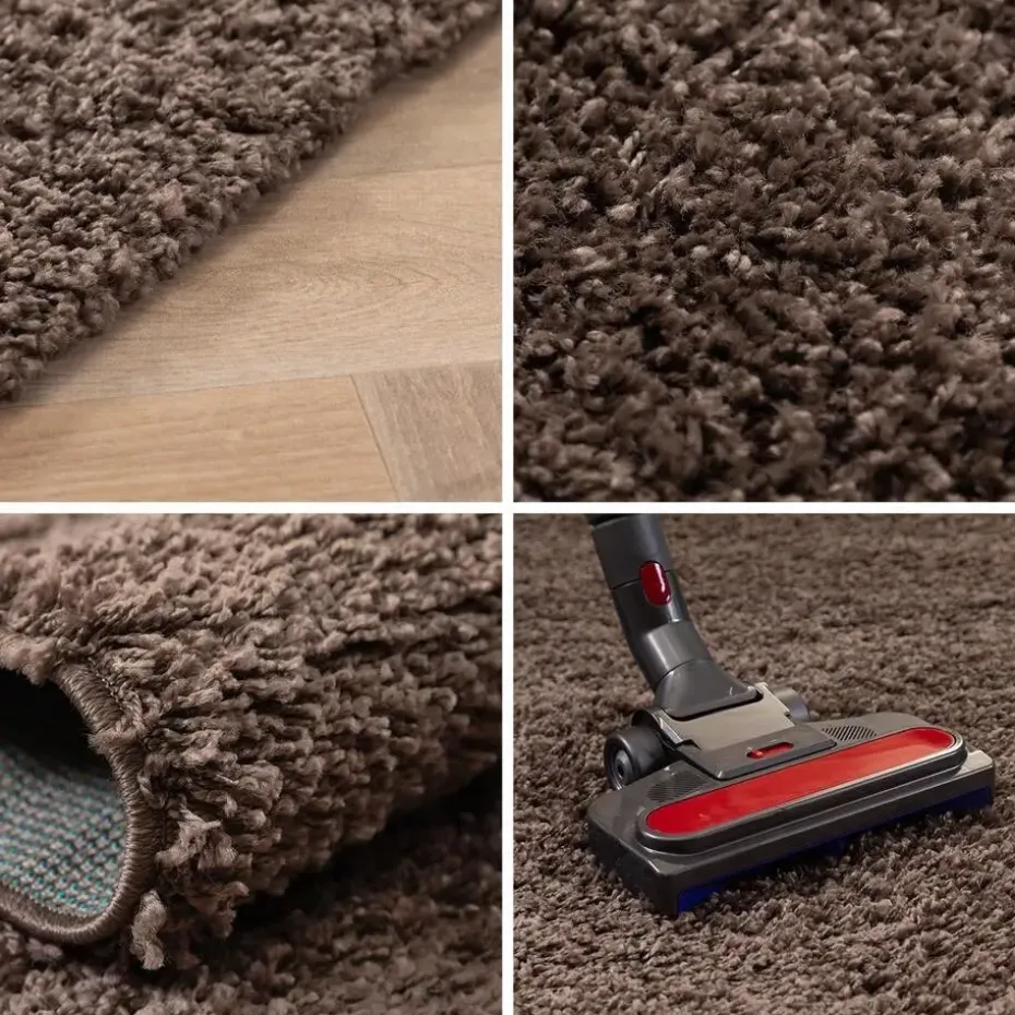 Basic Shaggy vloerkleed Taupe Hoogpolig - 160x230 CM