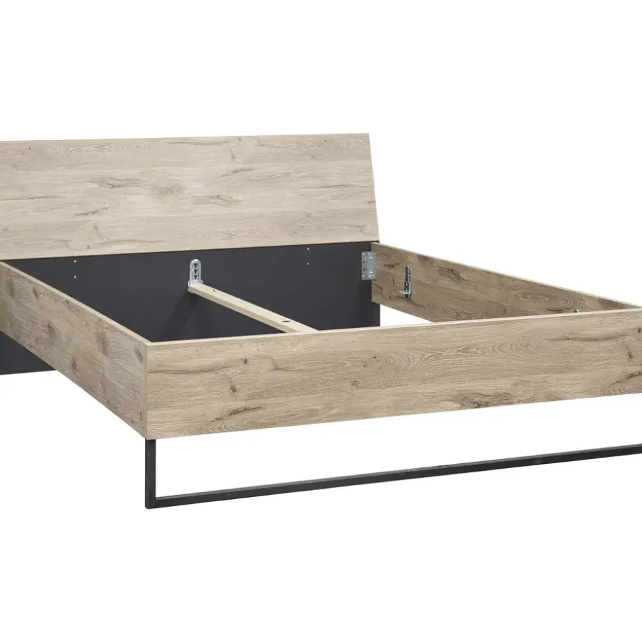 Bed Dex - eikenkleur - 140x200 cm