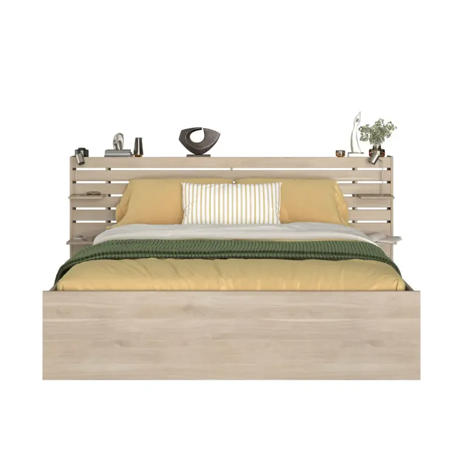 Bed Evi - eikenkleur - 180x200 cm