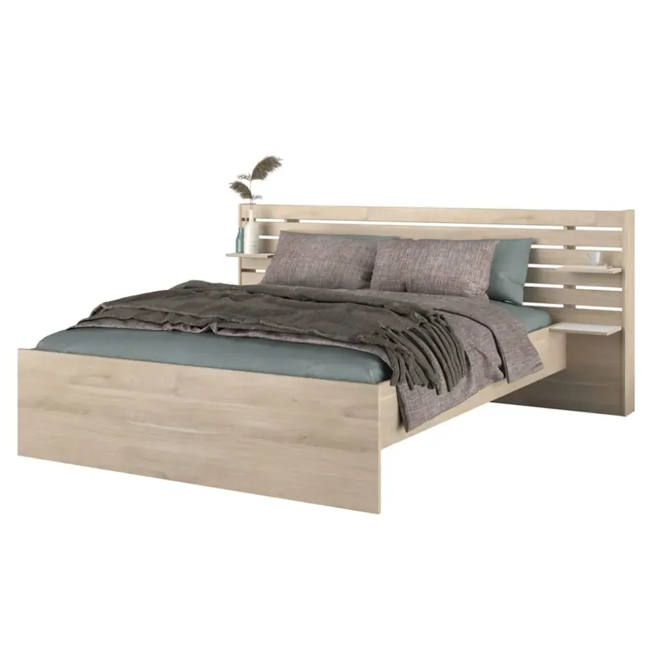 Bed Evi - eikenkleur - 180x200 cm