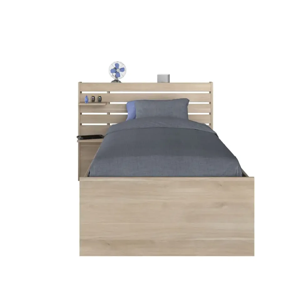 Bed Evi - eikenkleur - 90x200 cm