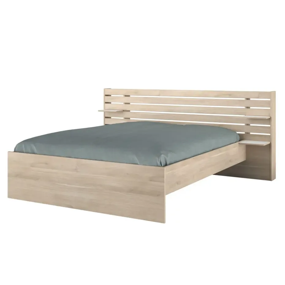 Bed Evi - eikenkleur - 160x200 cm