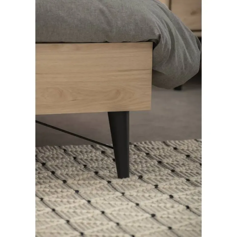 Bed Kansas - eikenkleur - 180x200 cm