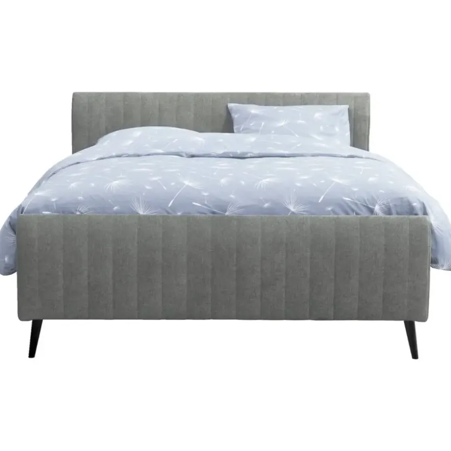 Bed Lieke - grijs/groen - 160x200 cm