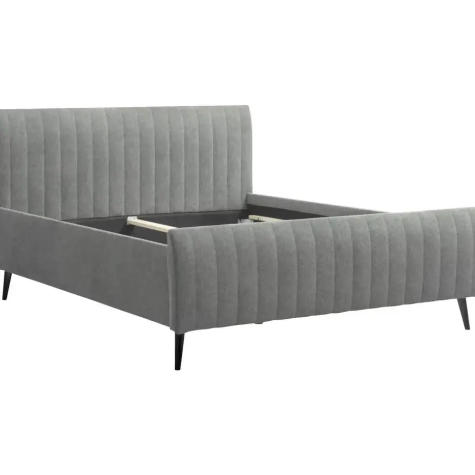 Bed Lieke - grijs/groen - 180x200 cm