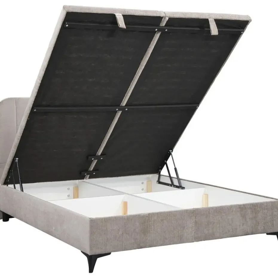 Bed Lizz met opbergruimte - greige - 180x200 cm