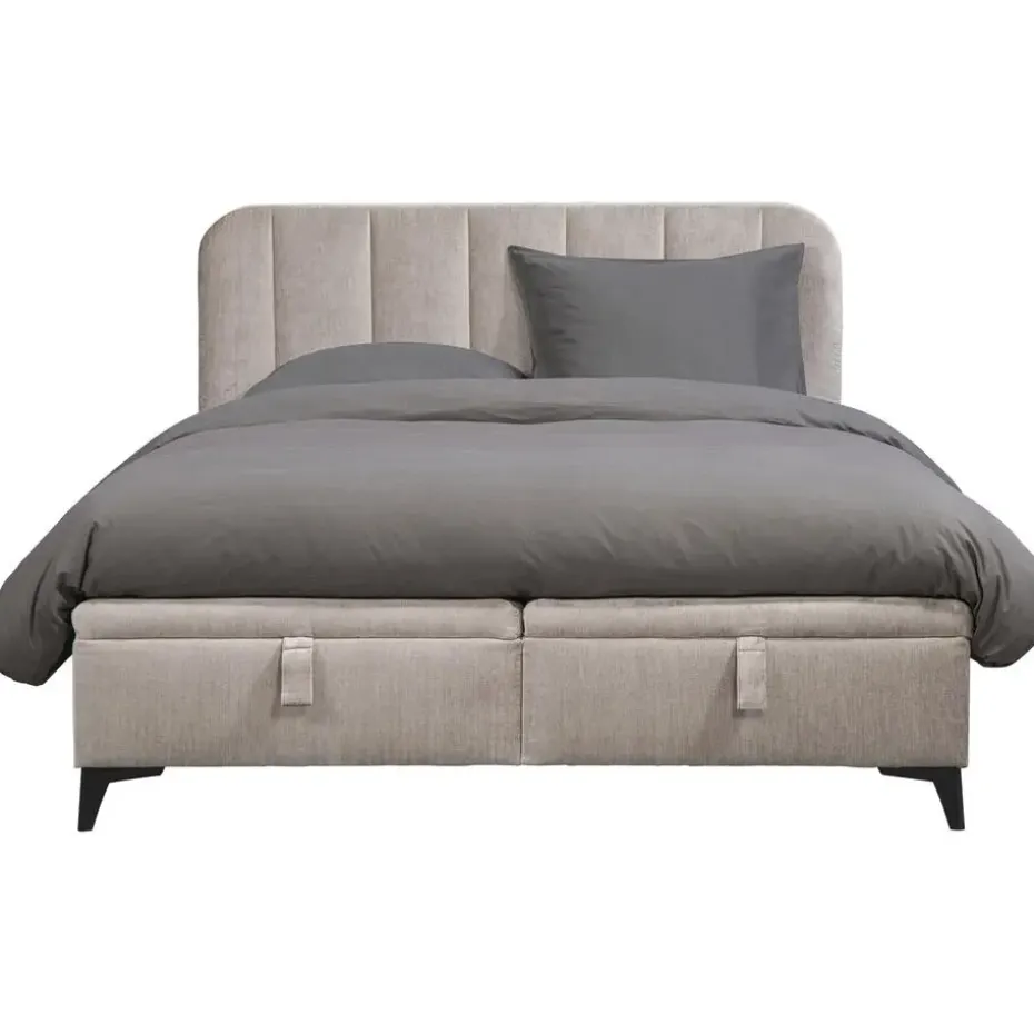 Bed Lizz met opbergruimte - greige - 140x200 cm