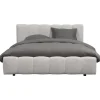 Bed Maudy met opbergruimte - lichtgrijs - 140x200 cm
