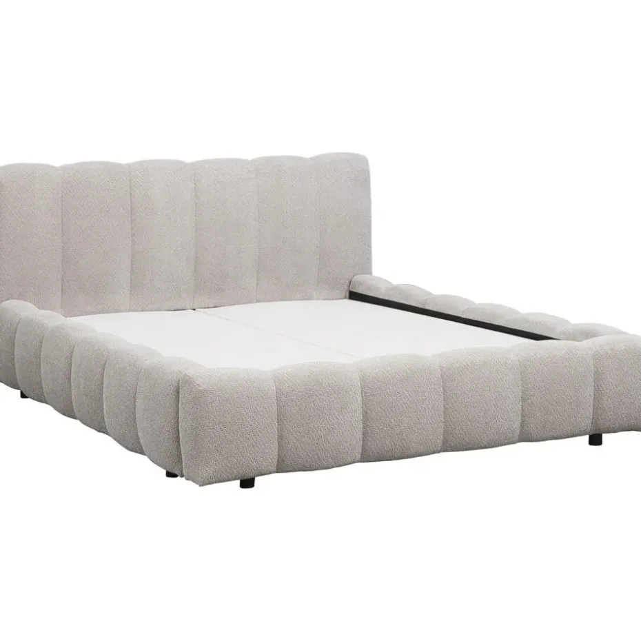Bed Maudy met opbergruimte - lichtgrijs - 140x200 cm