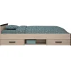 Bed Natan incl. lades - eiken/zwart - 90x200 cm