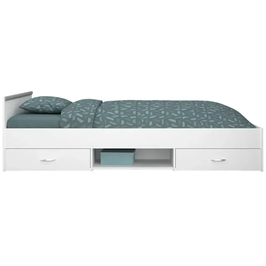 Bed Natan incl. lades - wit - 90x200 cm