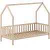 Bedhuisje Home - 90x200 cm - met hekje - wit dennenhout