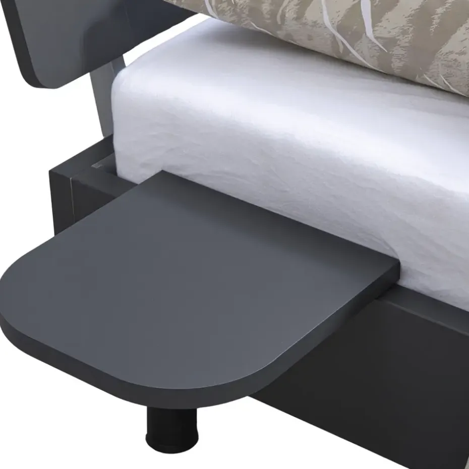 Bedplankje Nova - grafietkleur - 2 stuks