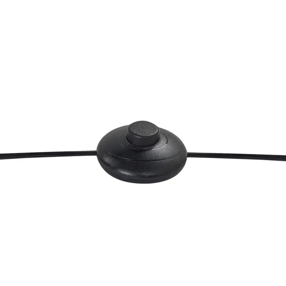 BELESSA - Staande lamp - Lichtbeige - Linnen/Rubberhout